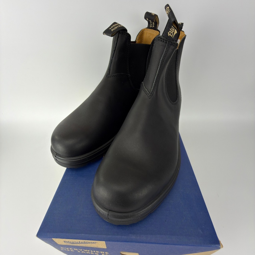 Blundstone 558 Classic Chelsea Boots Black Leather Mens 11.5 US AU 10.5 NIB